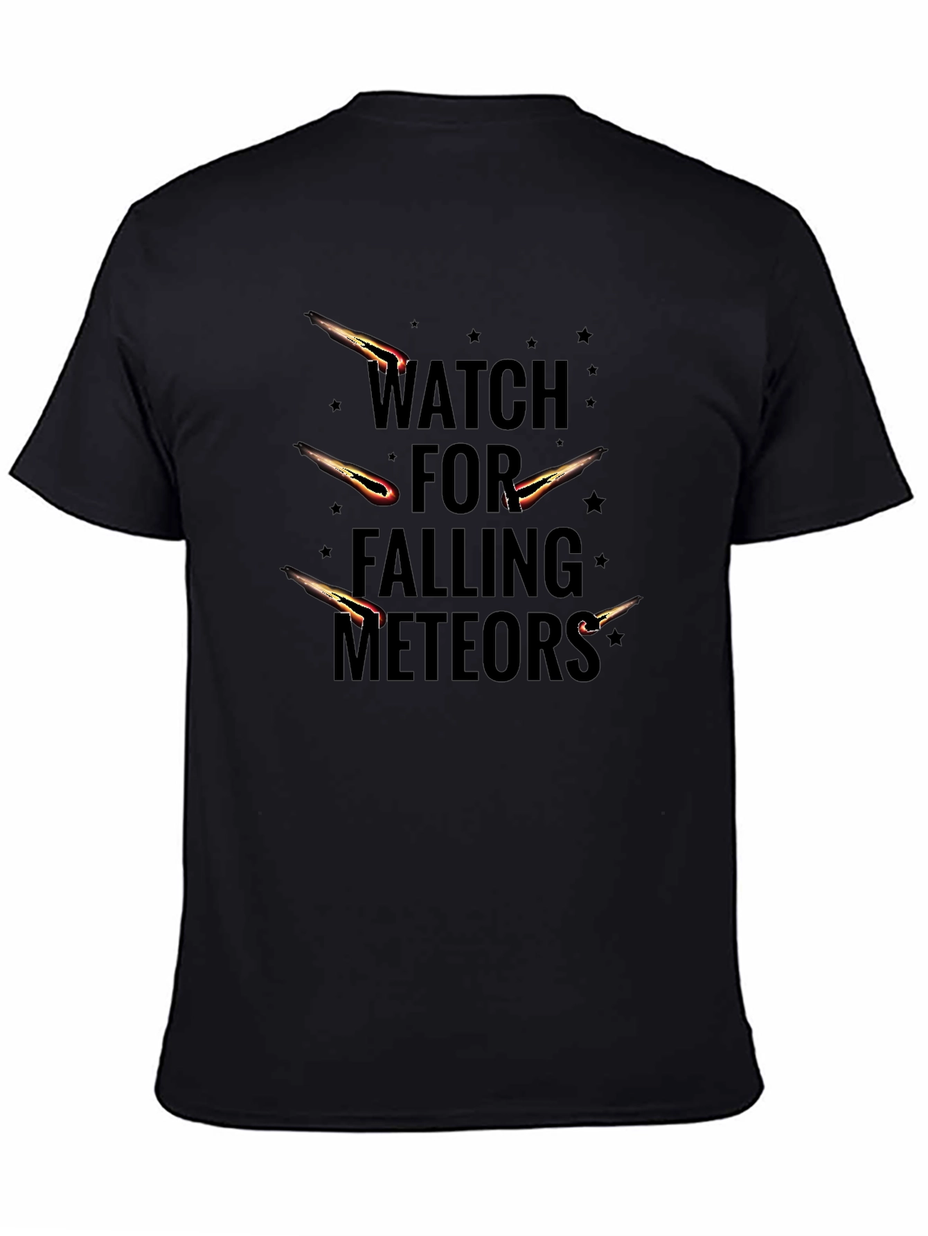 Watch for Falling Meteors Black Graphic Tee