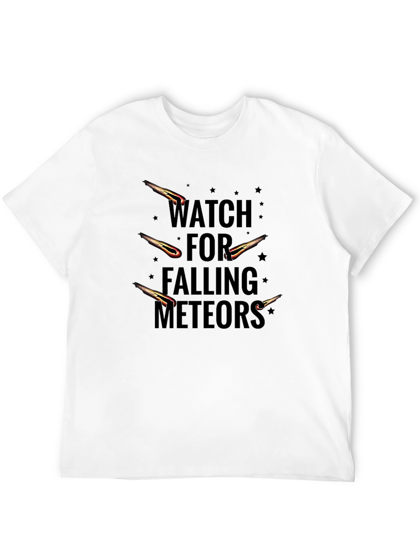 Watch for Falling Meteors Black Graphic Tee