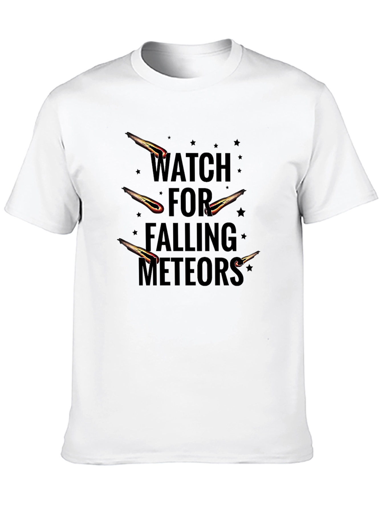 Watch for Falling Meteors Black Graphic Tee