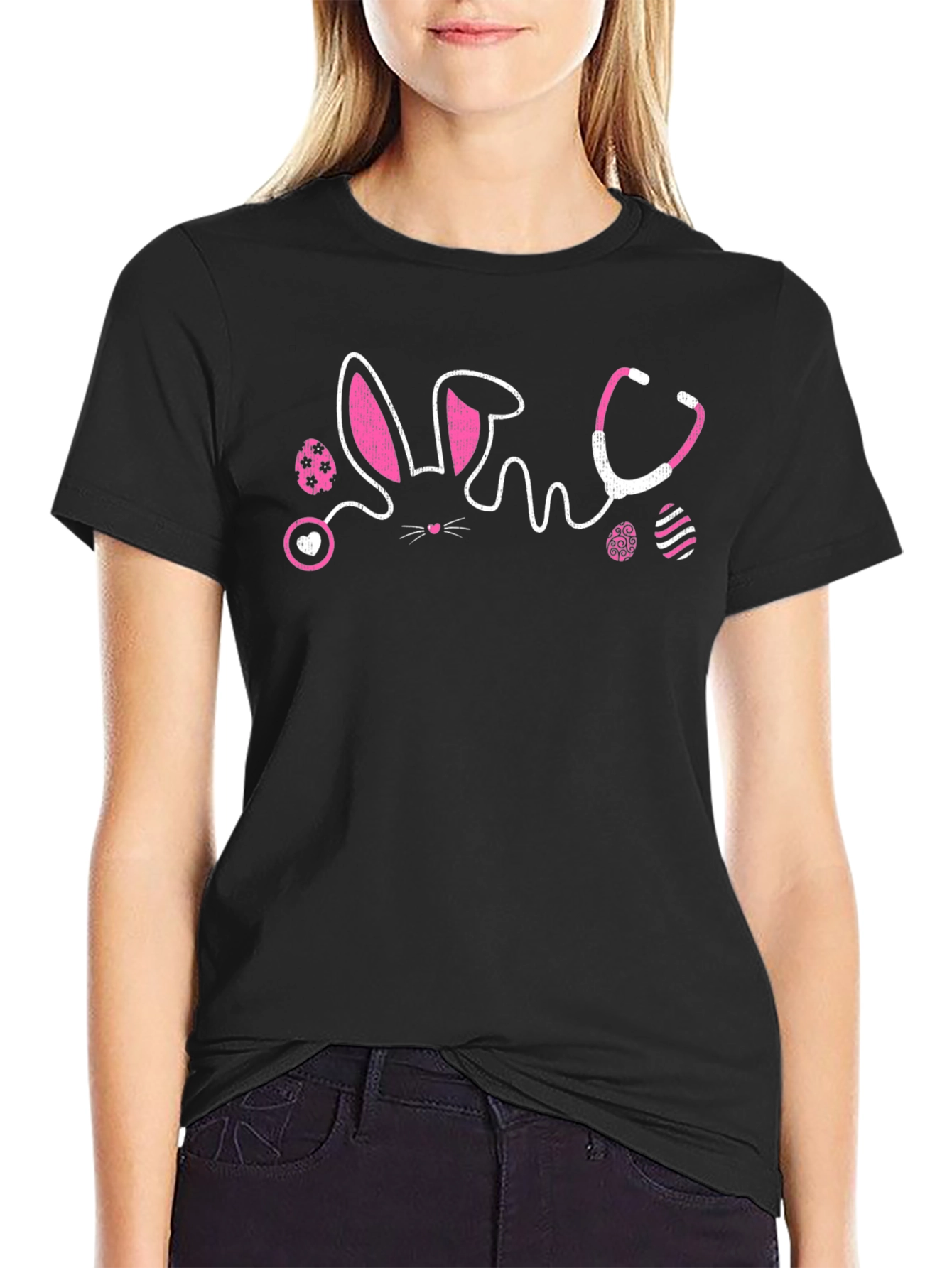 Easter Nurse Bunny Stethoscope T-Shirt