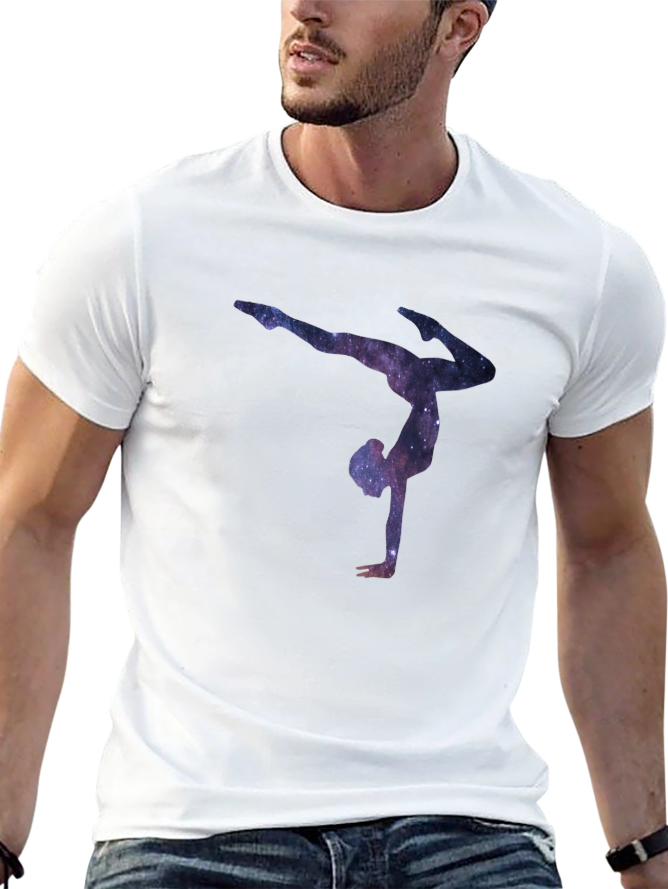 Galaxy Gymnast Black T-Shirt