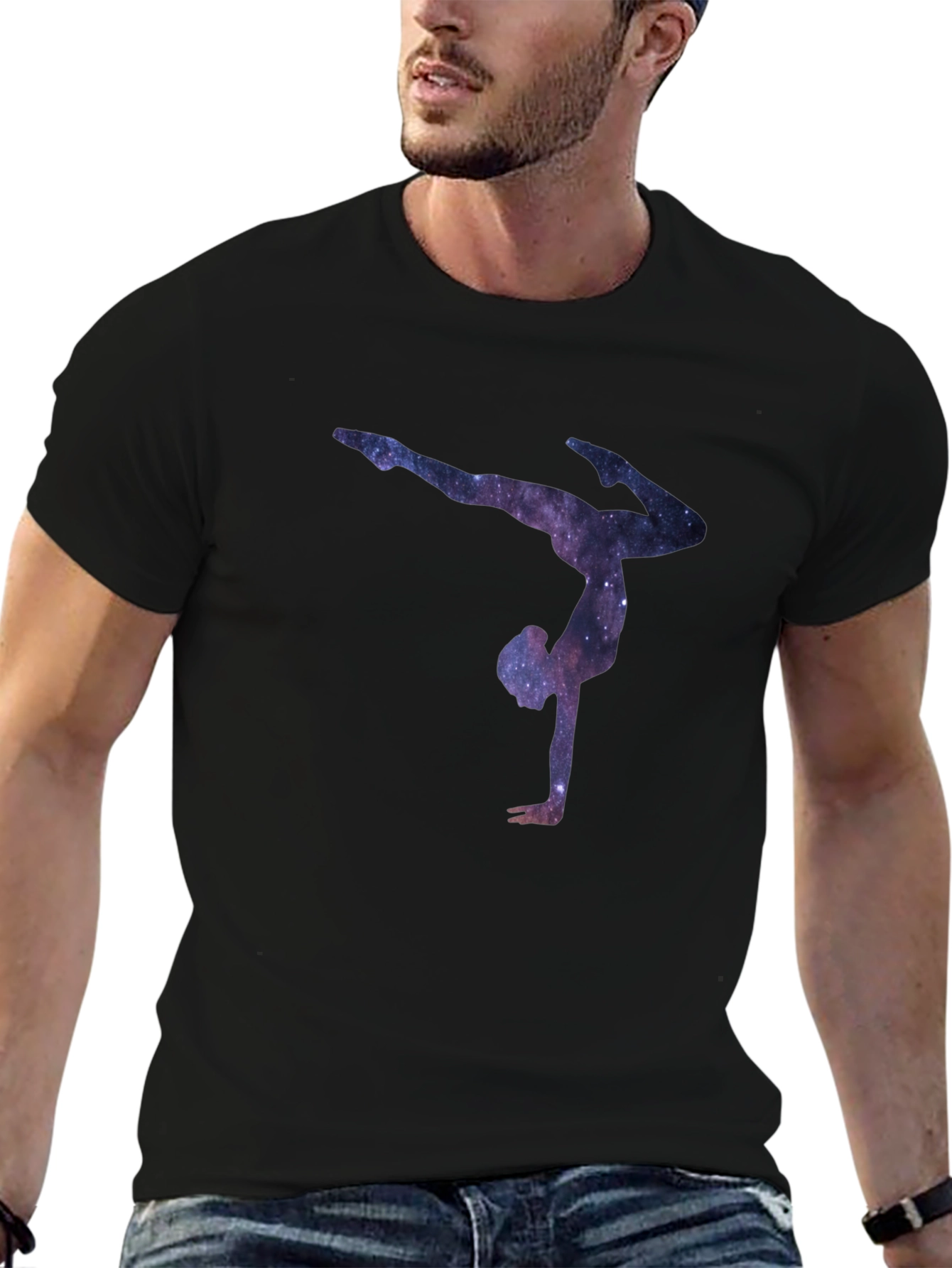 Galaxy Gymnast Black T-Shirt