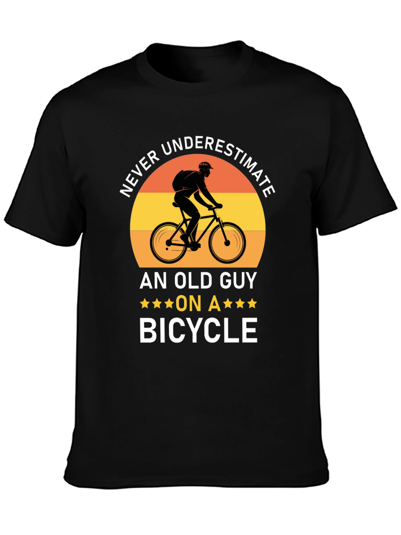 Never Underestimate Old Guy On Bicycle T-Shirt