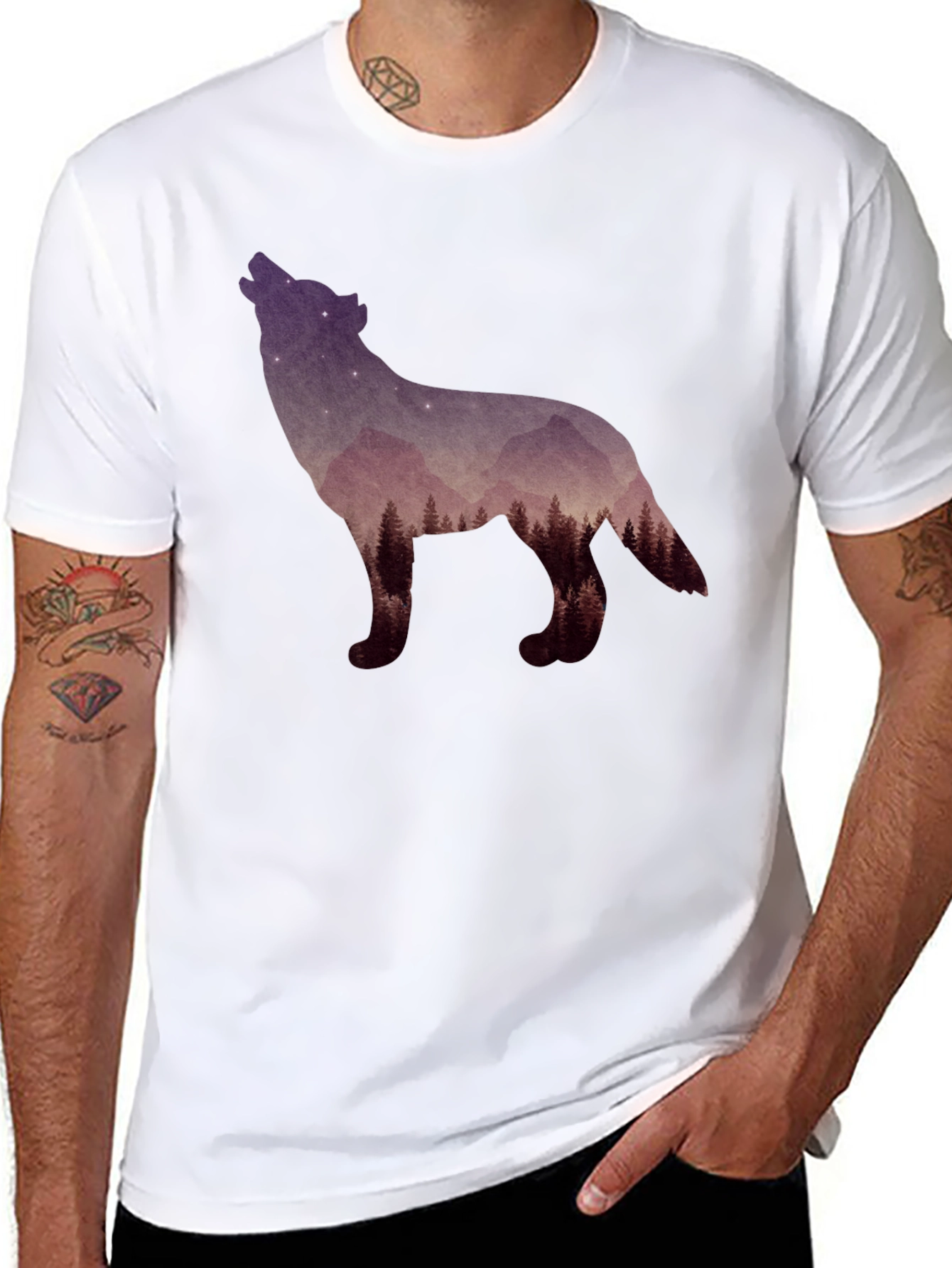 Nature Wolf Silhouette Tee
