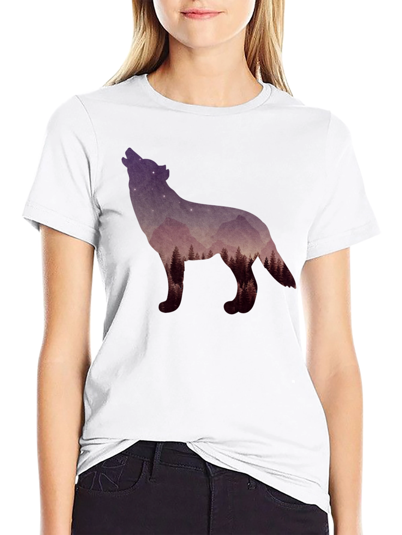 Nature Wolf Silhouette Tee