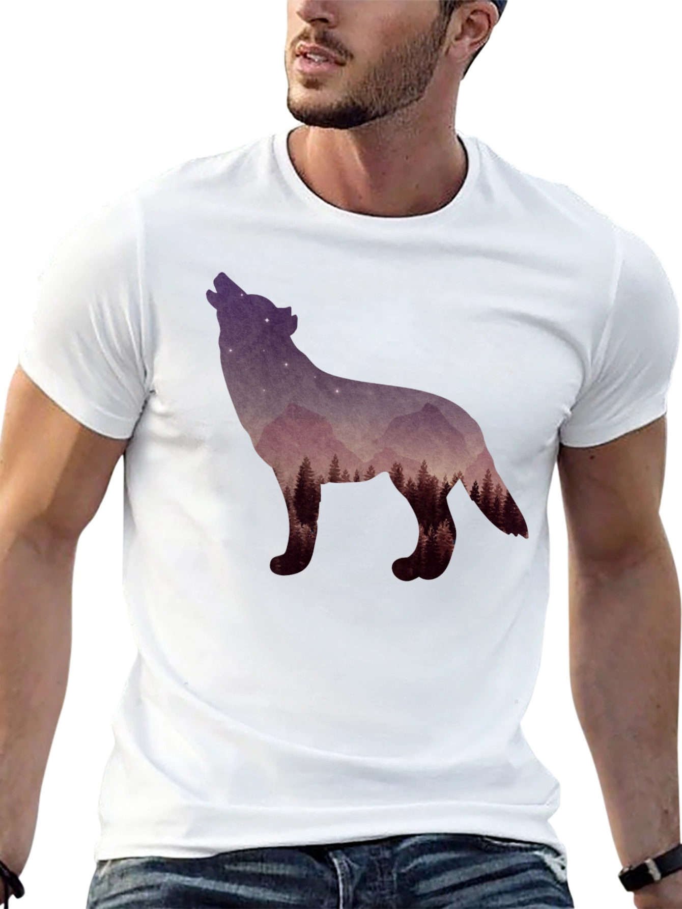 Nature Wolf Silhouette Tee