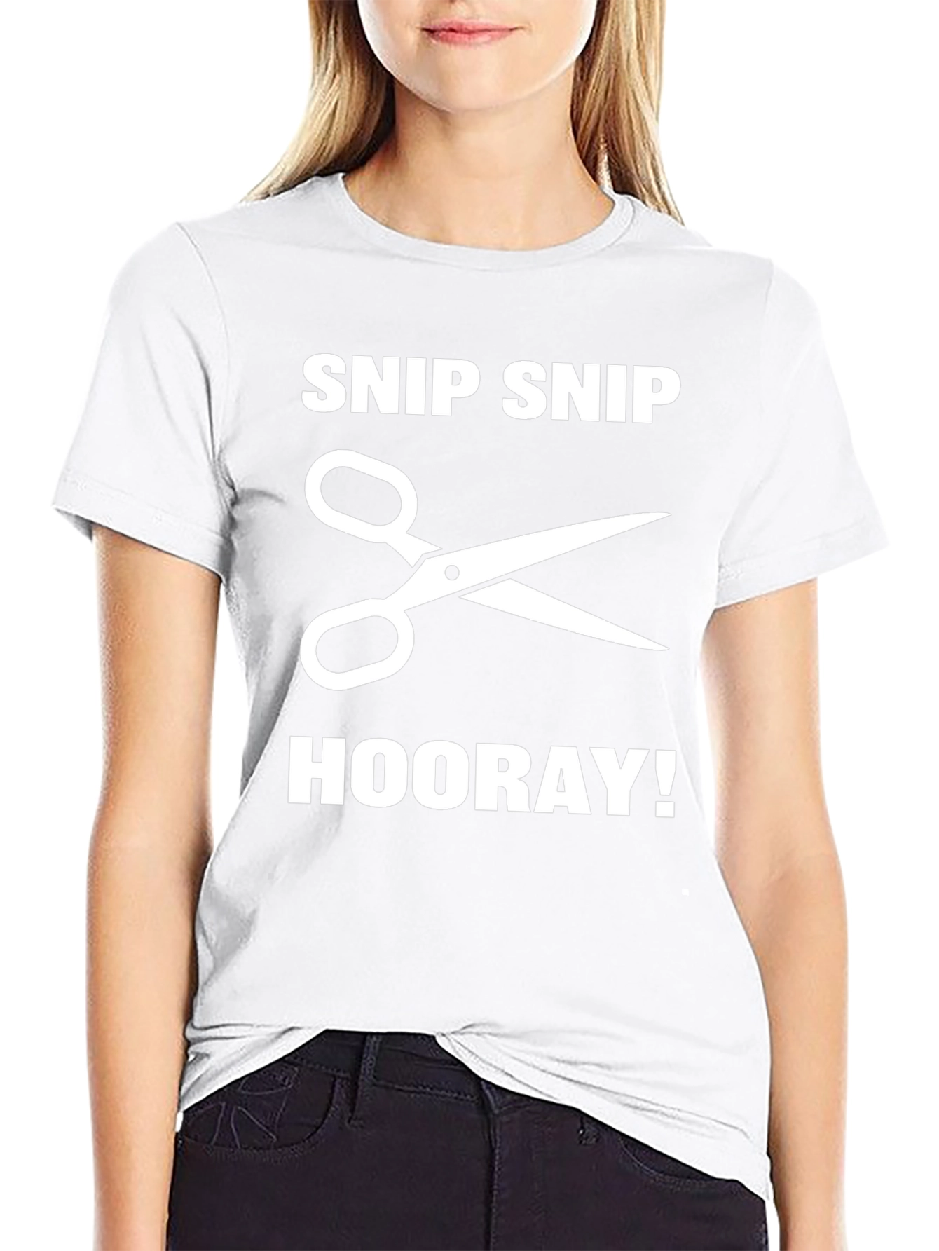 Snip Snip Hooray! Black Graphic Tee