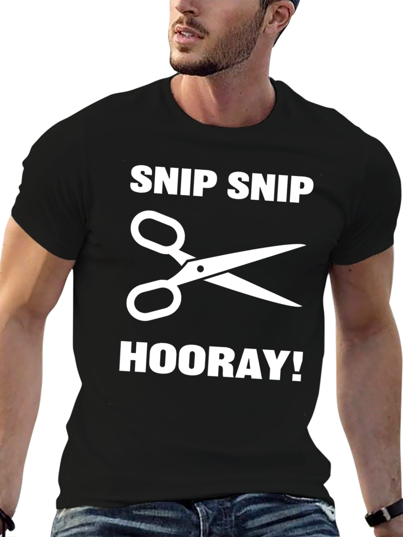Snip Snip Hooray! Black Graphic Tee