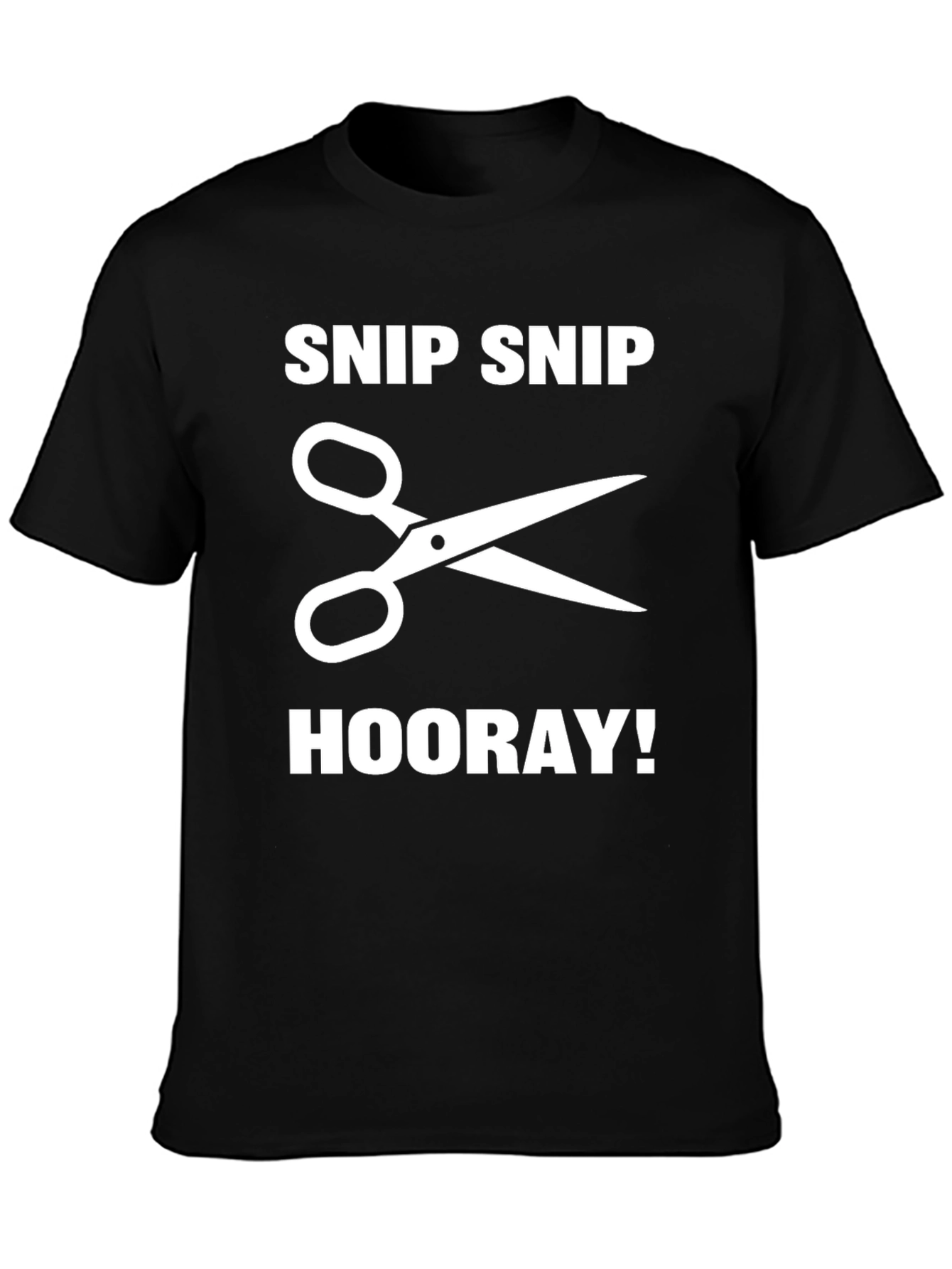 Snip Snip Hooray! Black Graphic Tee