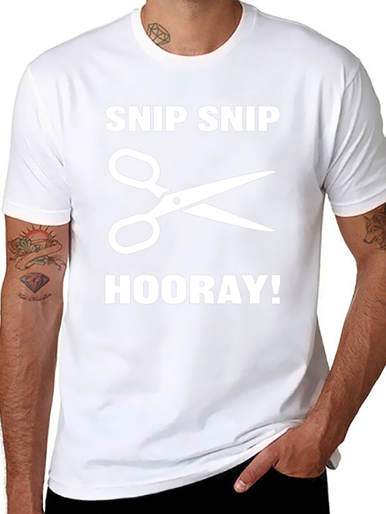 Snip Snip Hooray! Black Graphic Tee