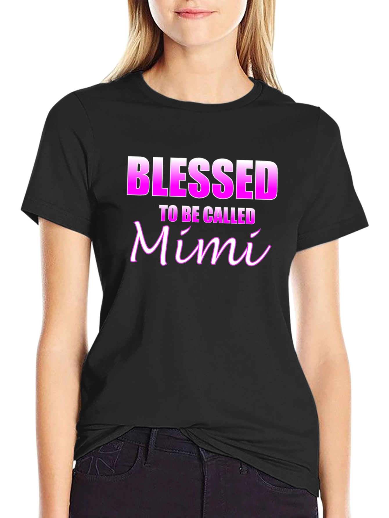 Blessed To Be Called Mimi Black T-Shirt