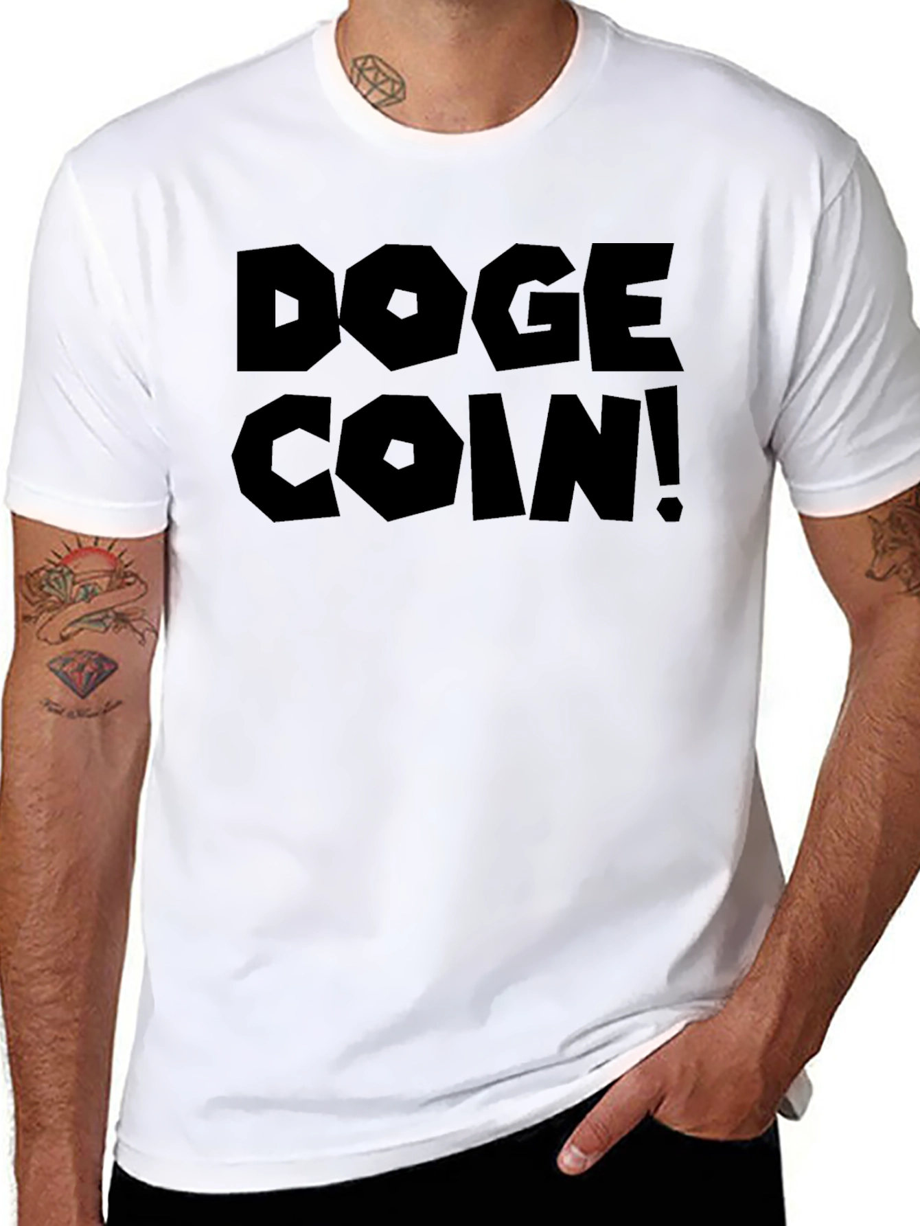Doge Coin! Black Graphic T-Shirt
