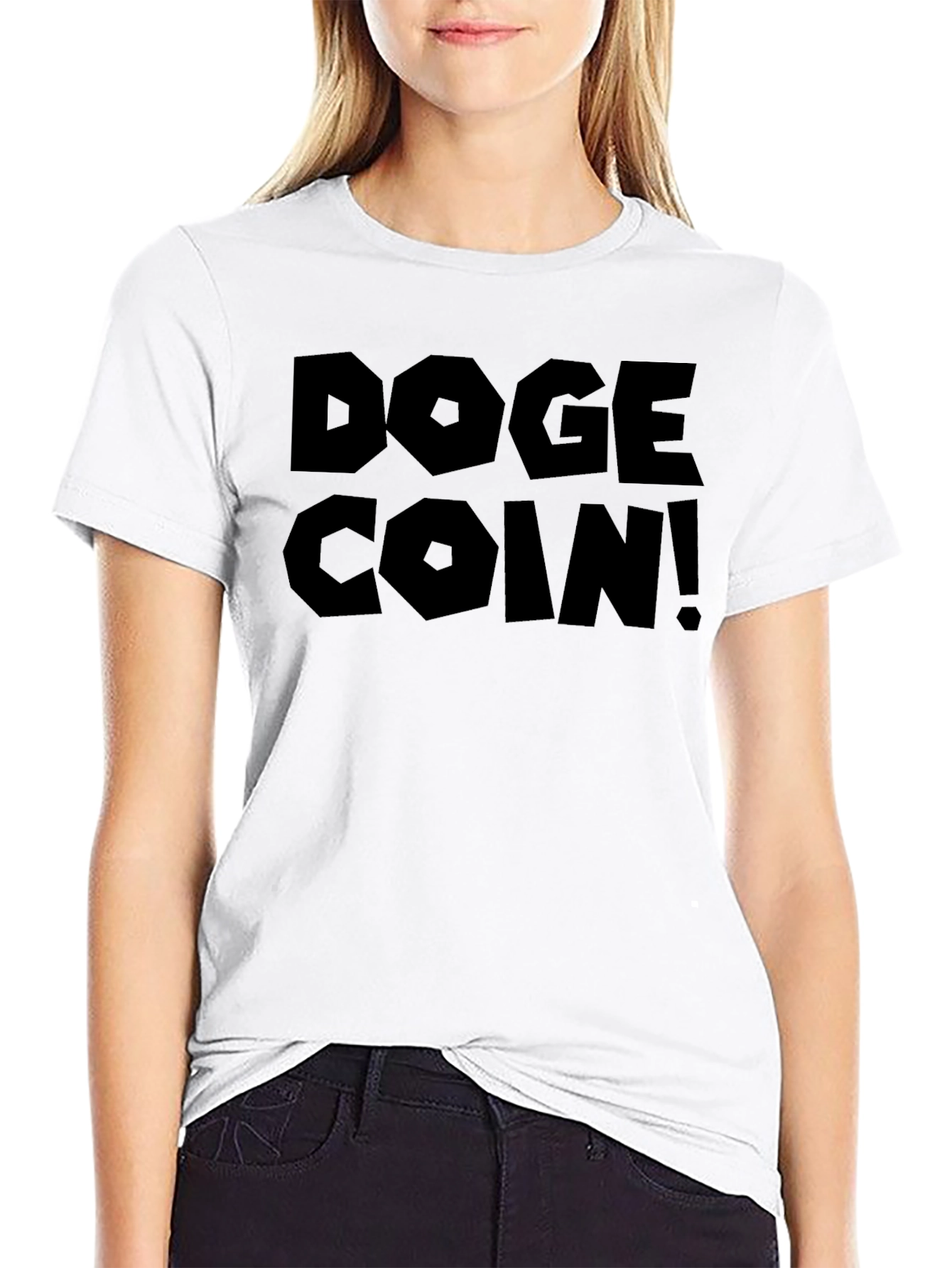 Doge Coin! Black Graphic T-Shirt