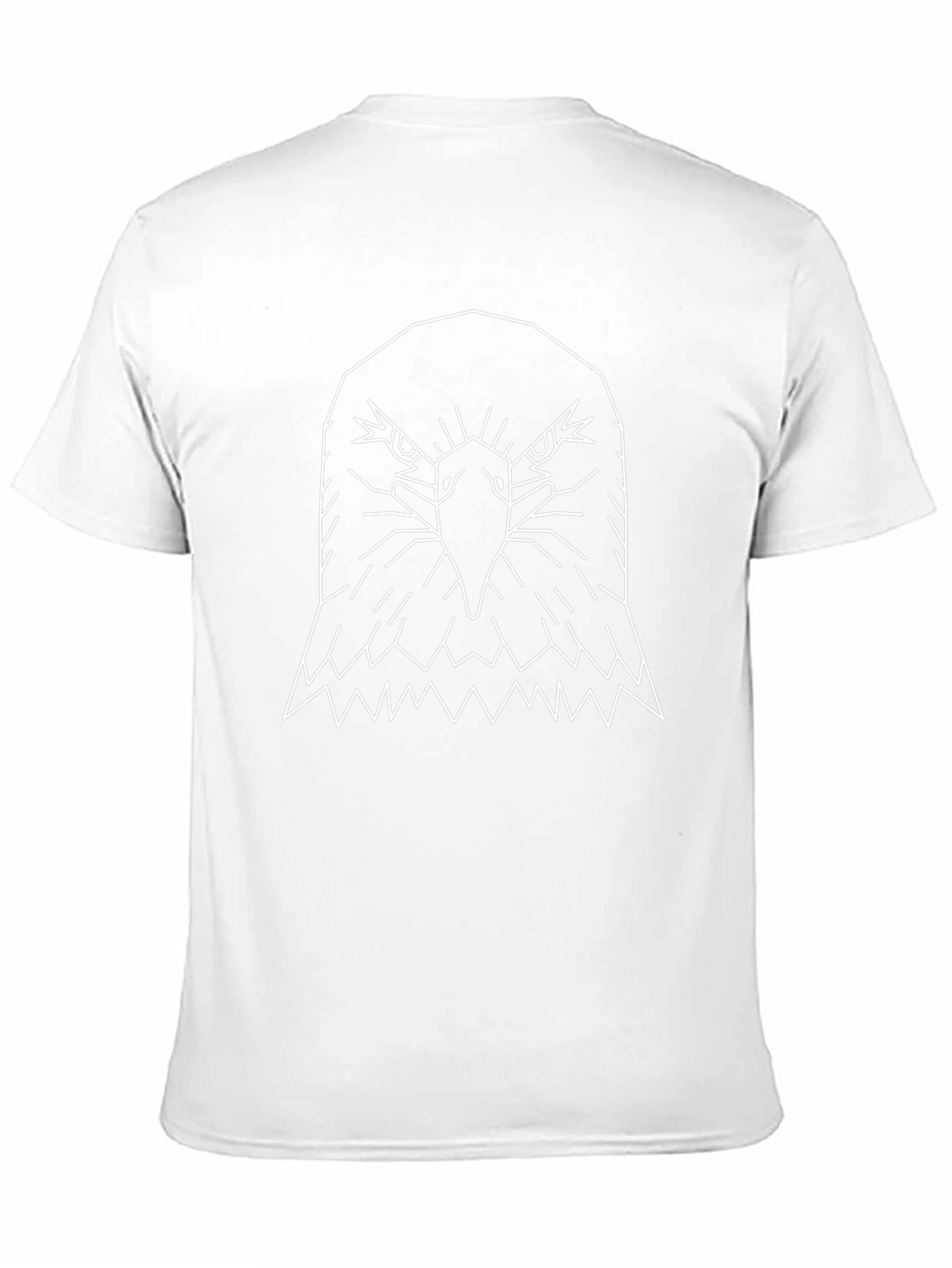Geometric Eagle Graphic Tee - Black Casual Shirt