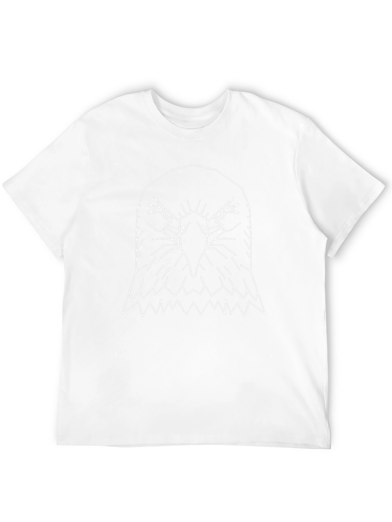 Geometric Eagle Graphic Tee - Black Casual Shirt