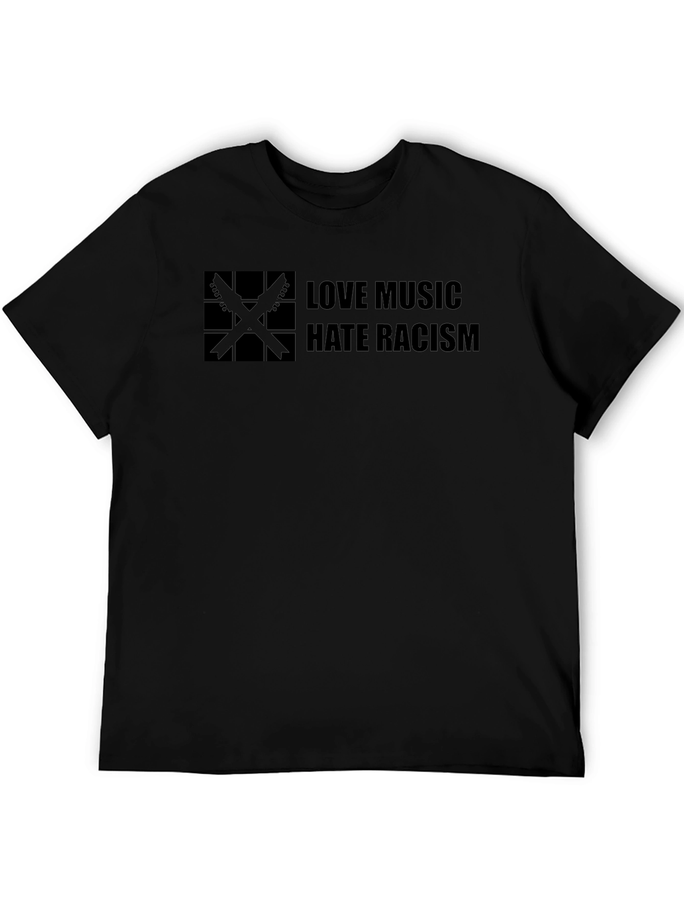 Love Music Hate Racism Black T-Shirt
