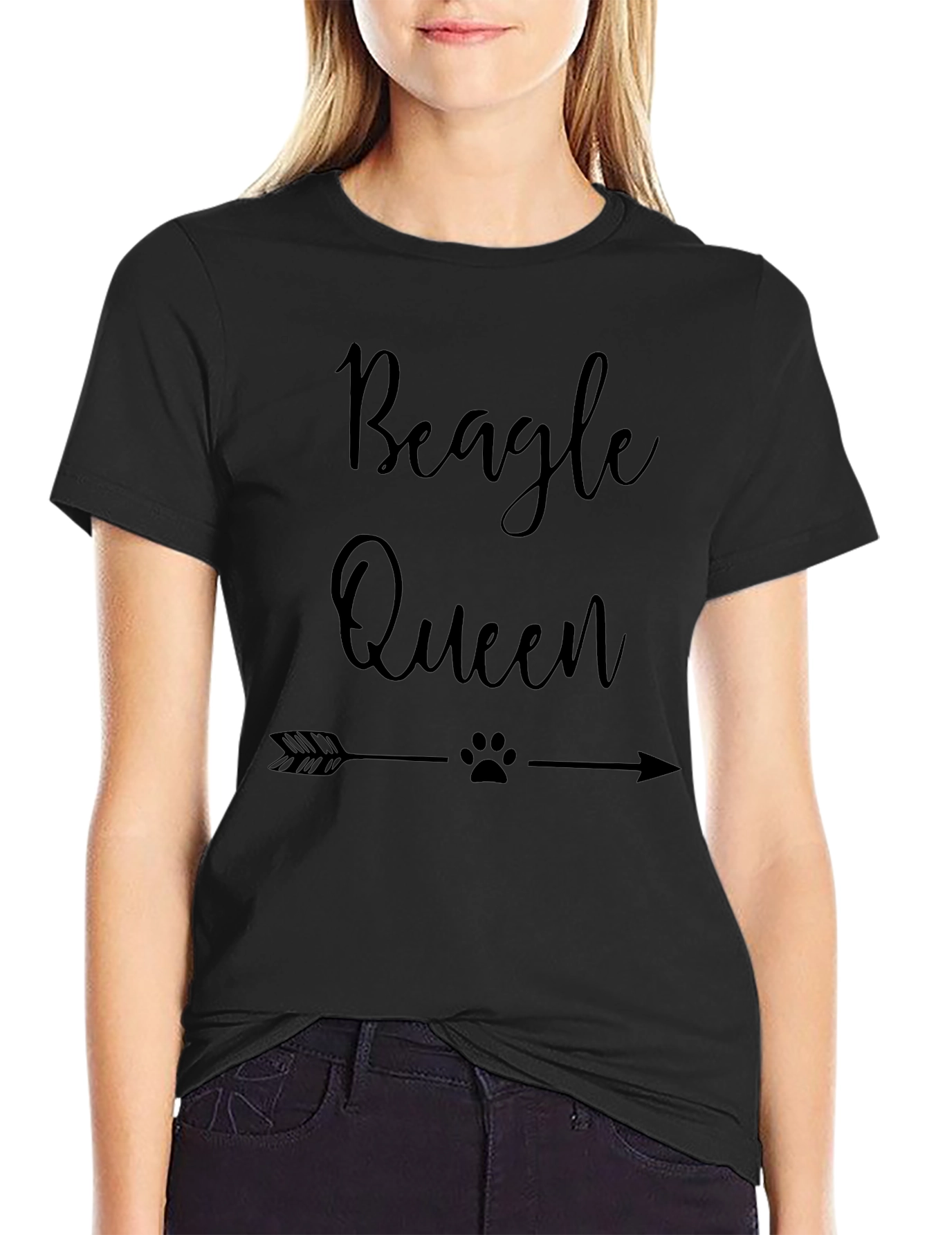 Beagle Queen Graphic Tee - Arrow Dog Lover Shirt