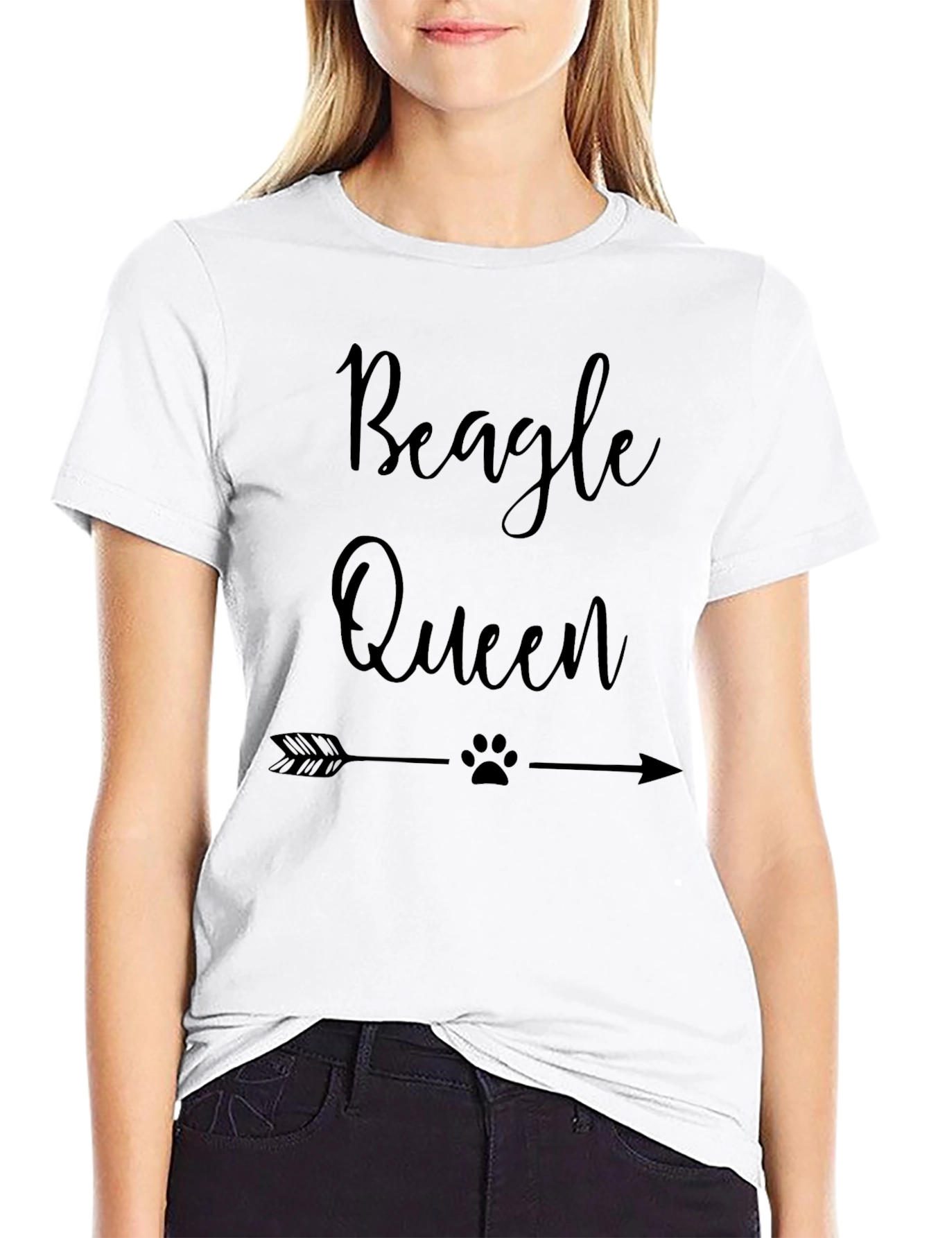 Beagle Queen Graphic Tee - Arrow Dog Lover Shirt