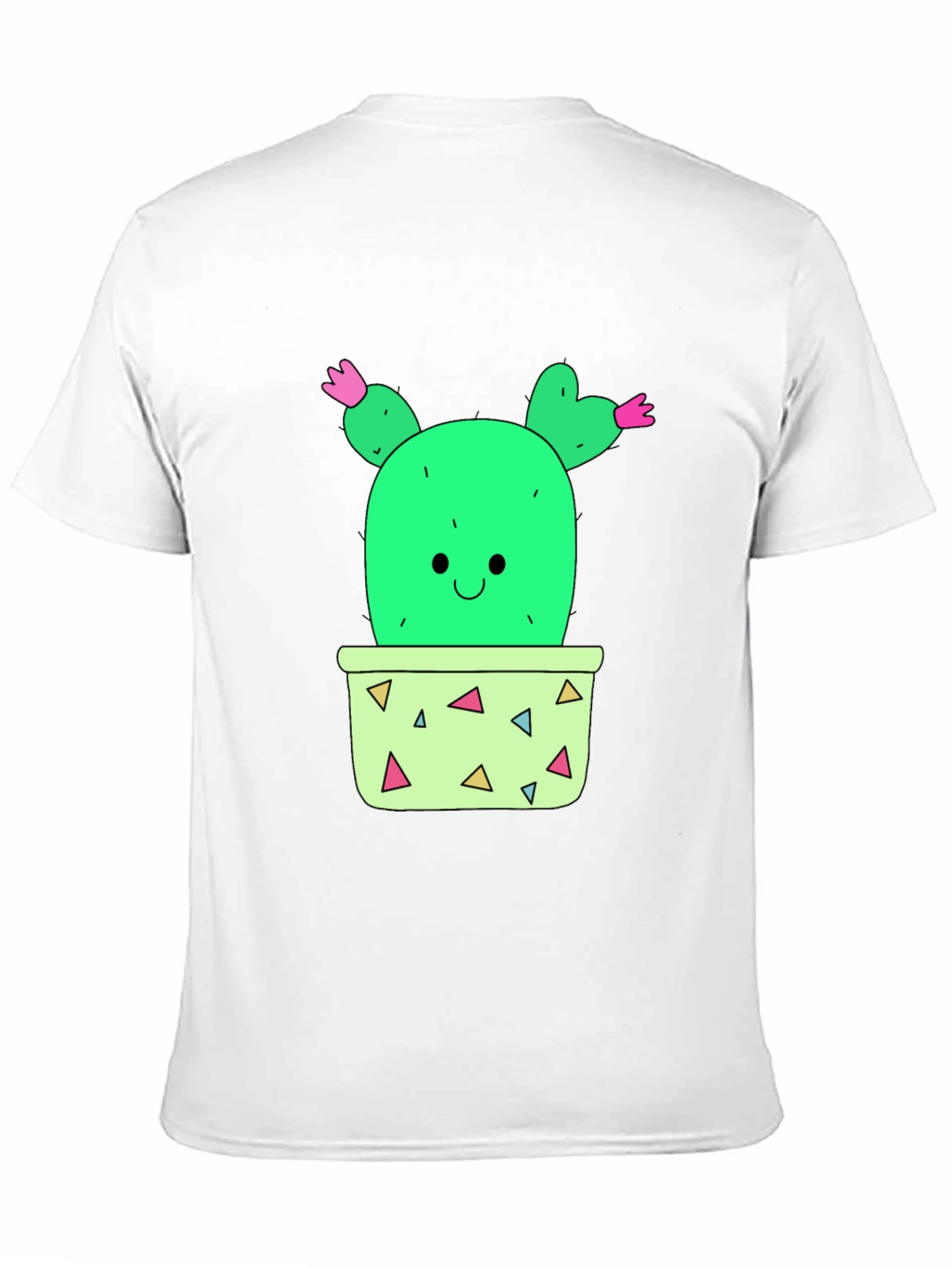 Cactus Graphic T-Shirt - Black Cute Potted Plant Tee