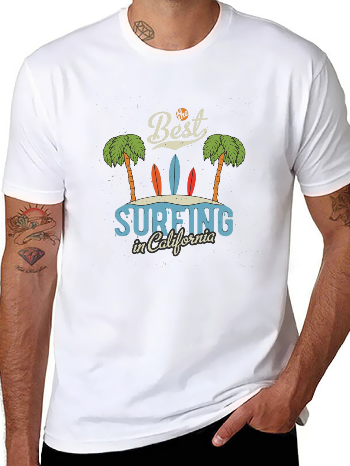 Surfing California Graphic Tee - Beach Vibes