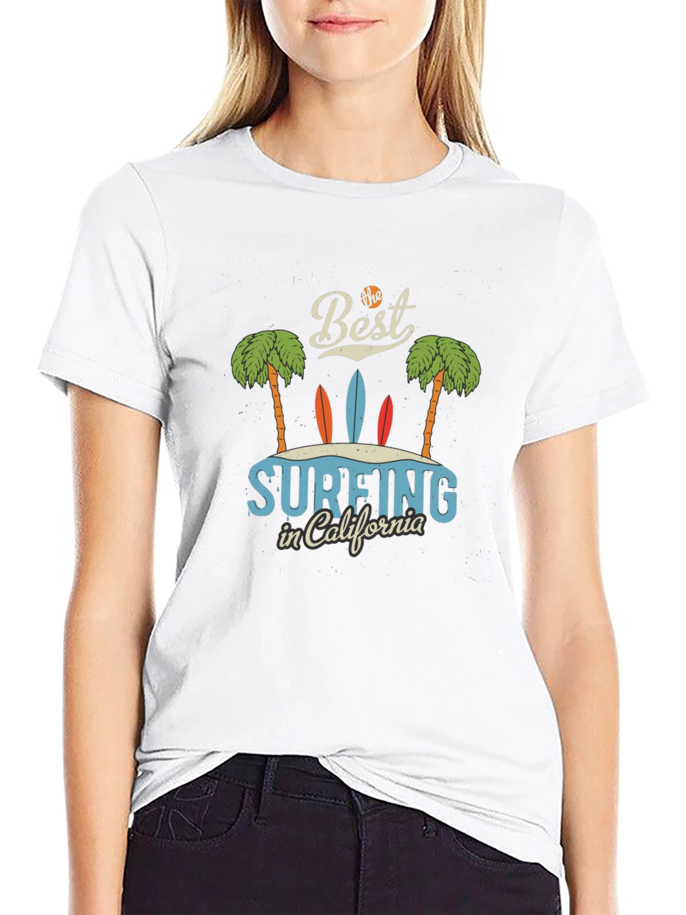 Surfing California Graphic Tee - Beach Vibes