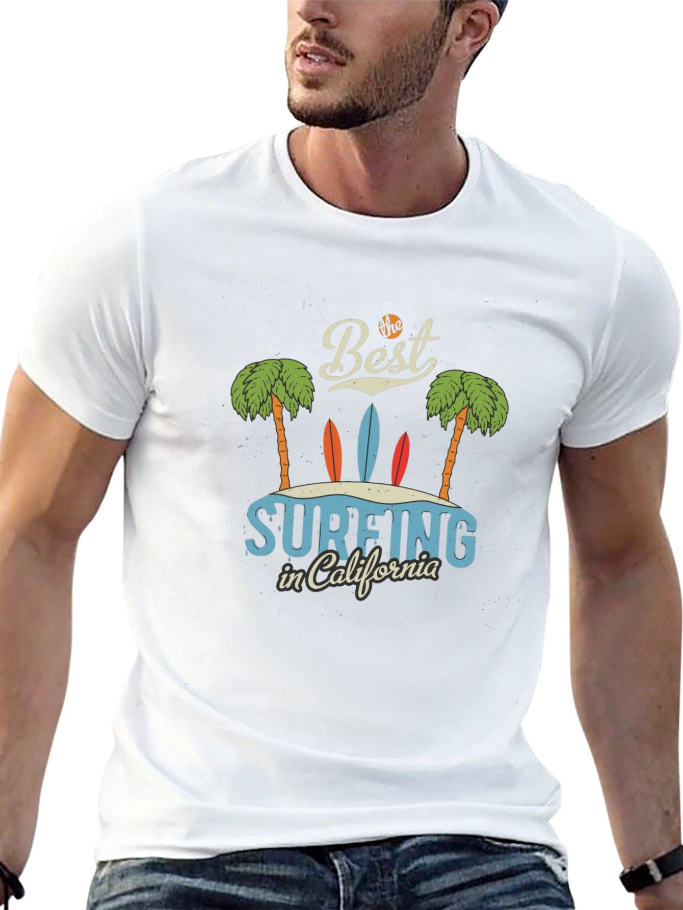Surfing California Graphic Tee - Beach Vibes