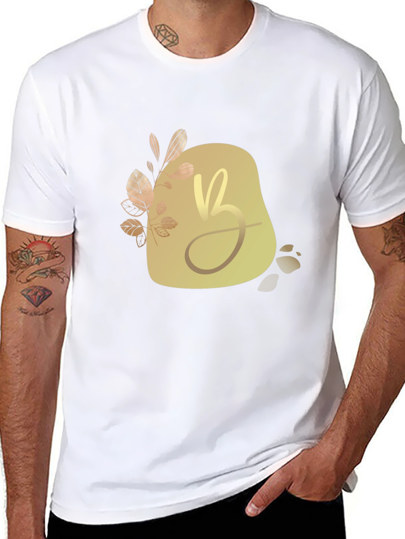 Elegant Initial B Graphic Tee - Modern Stylish Design