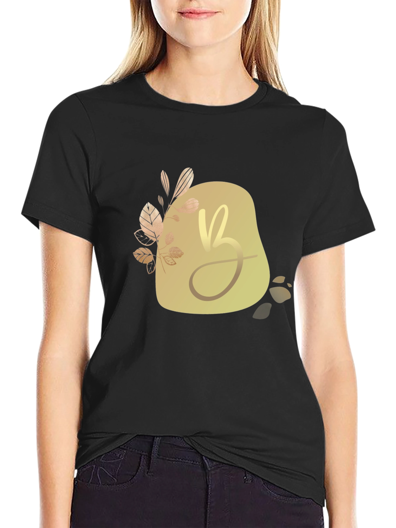 Elegant Initial B Graphic Tee - Modern Stylish Design