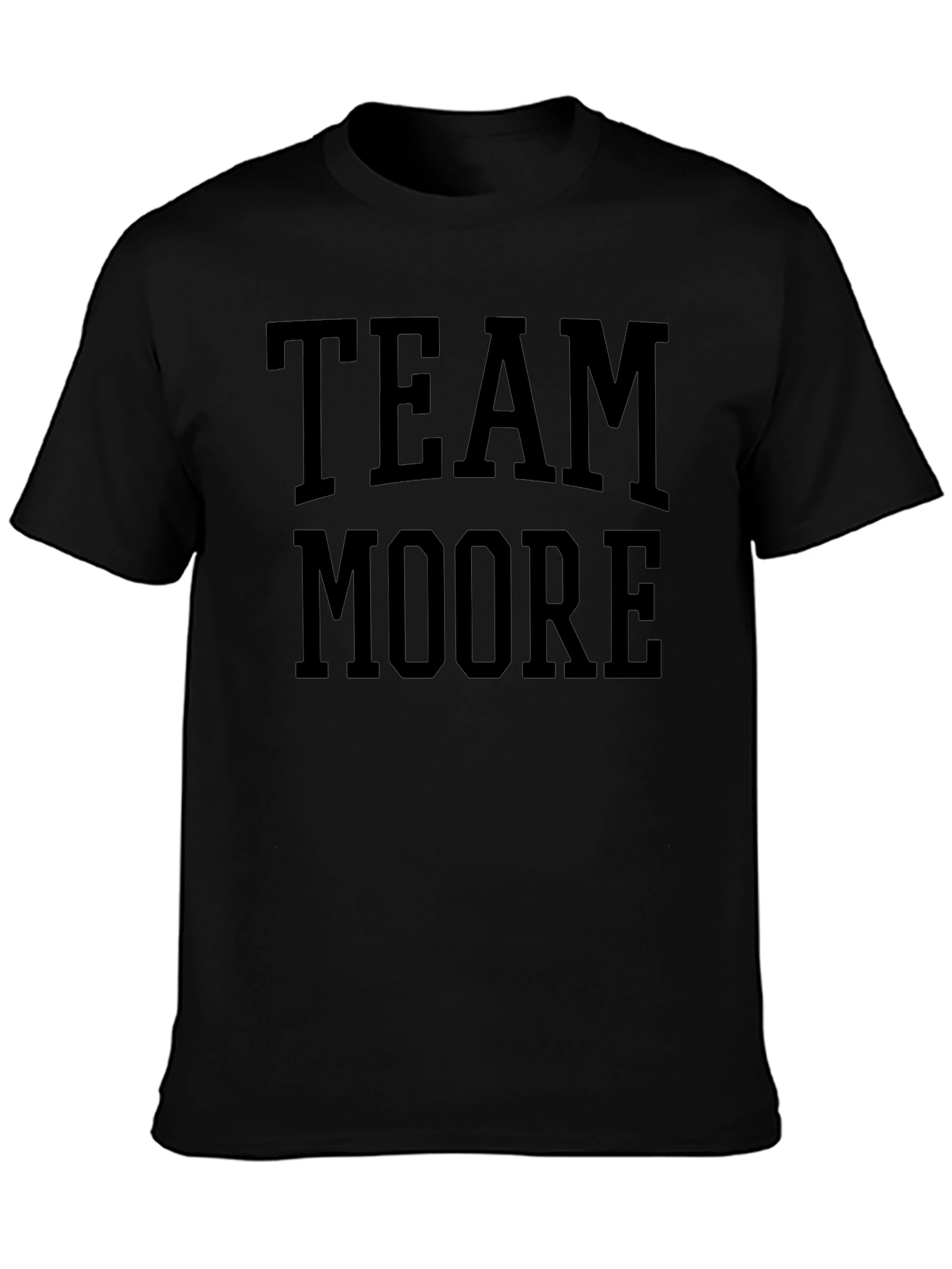 Team Moore Black Cotton Graphic Tee