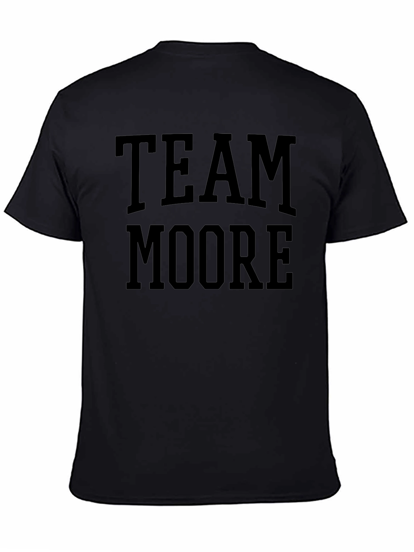 Team Moore Black Cotton Graphic Tee