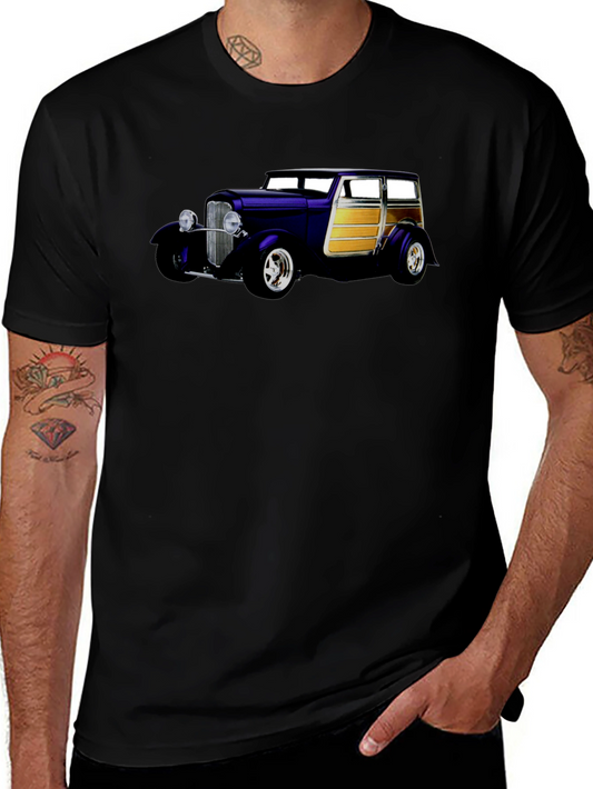 Classic Car Graphic Black T-Shirt