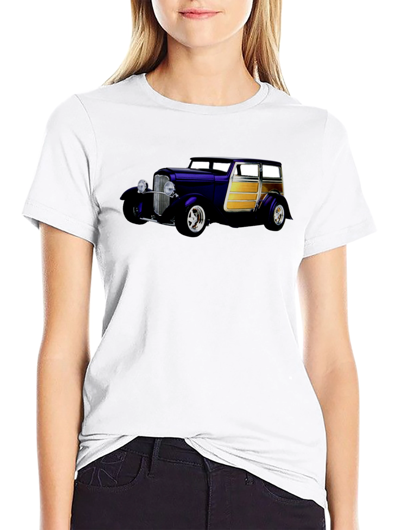 Classic Car Graphic Black T-Shirt