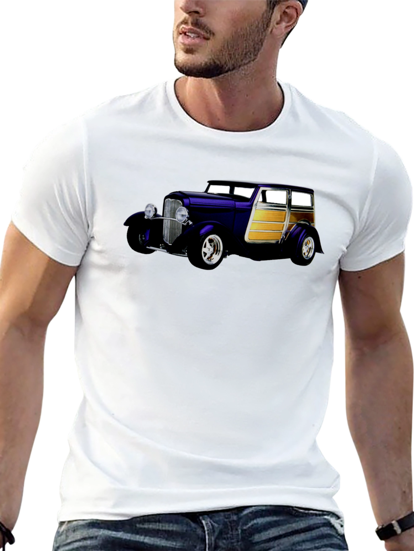 Classic Car Graphic Black T-Shirt