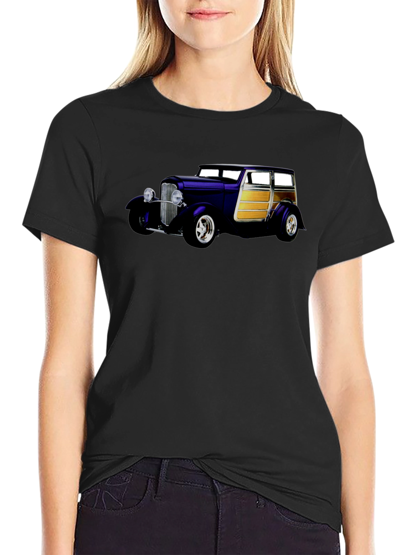 Classic Car Graphic Black T-Shirt
