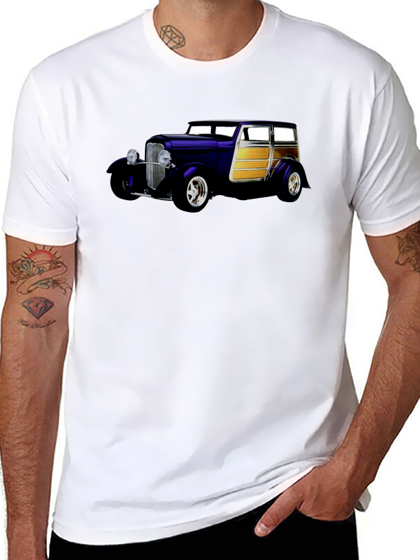 Classic Car Graphic Black T-Shirt