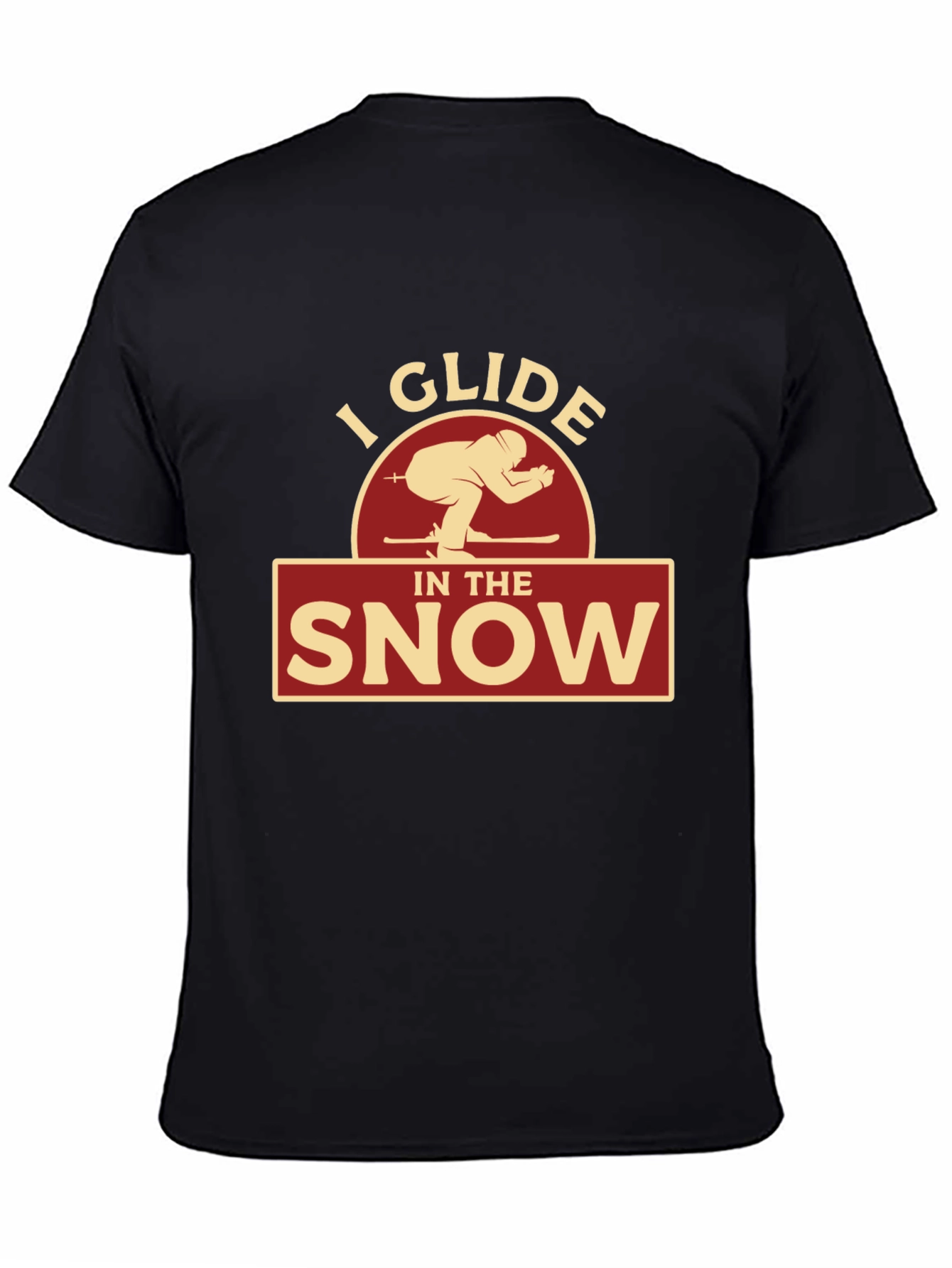 I Glide In The Snow Skiing Graphic T-Shirt