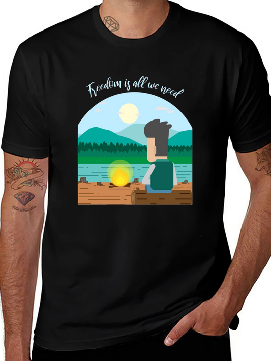 Freedom Graphic T-Shirt - Relaxed Outdoors Vibe