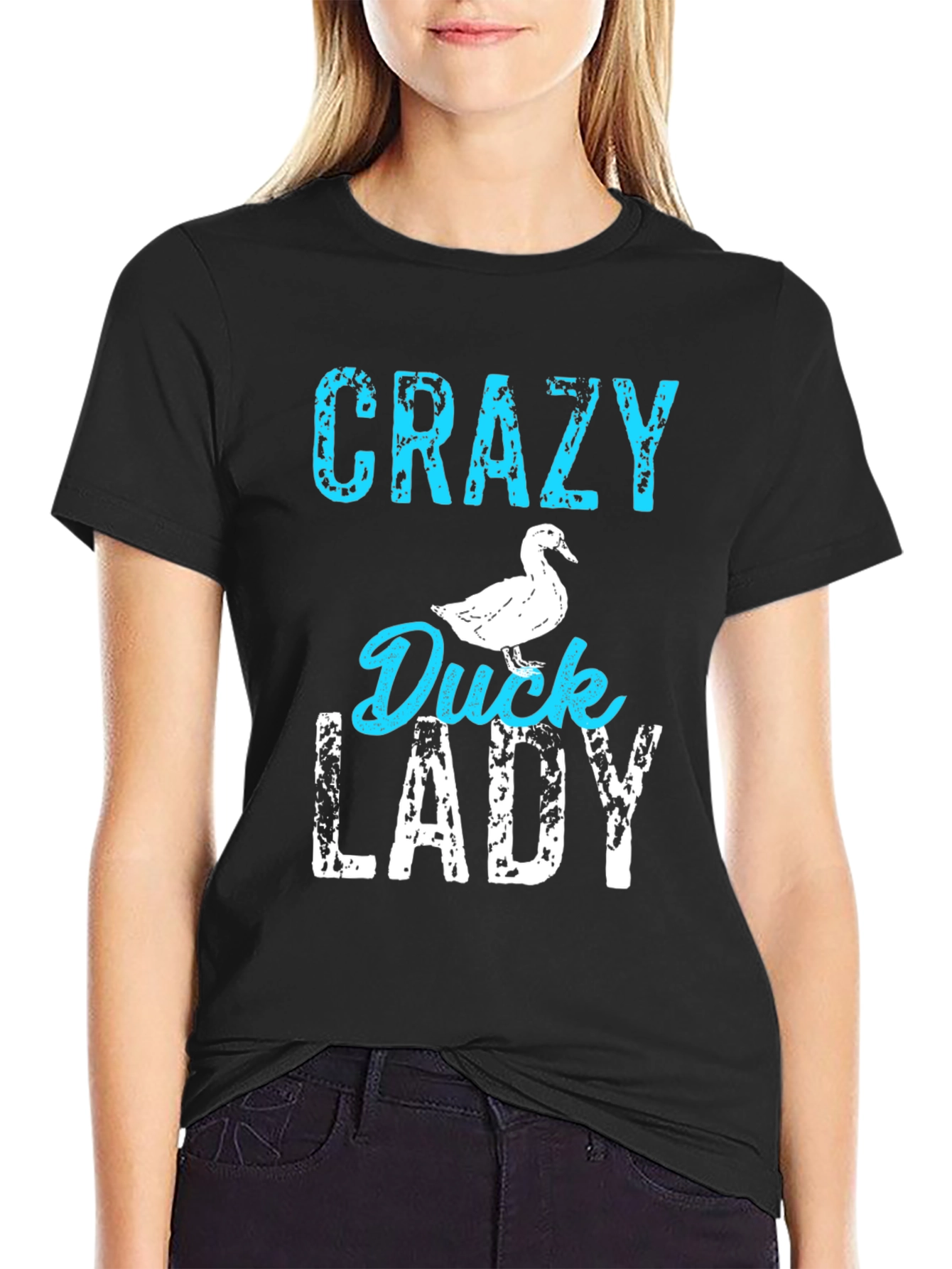 Crazy Duck Lady Graphic T-Shirt - Unisex