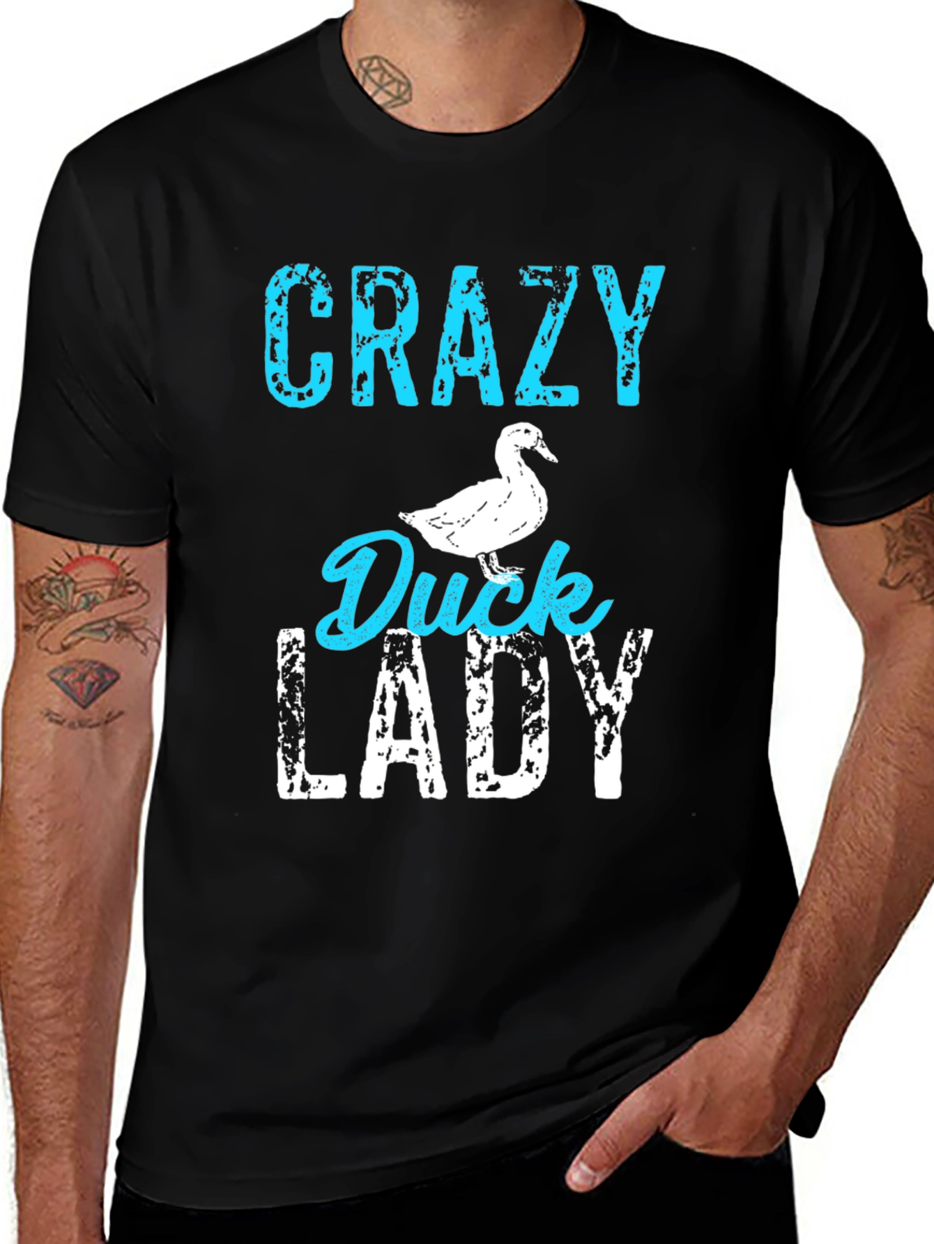 Crazy Duck Lady Graphic T-Shirt - Unisex