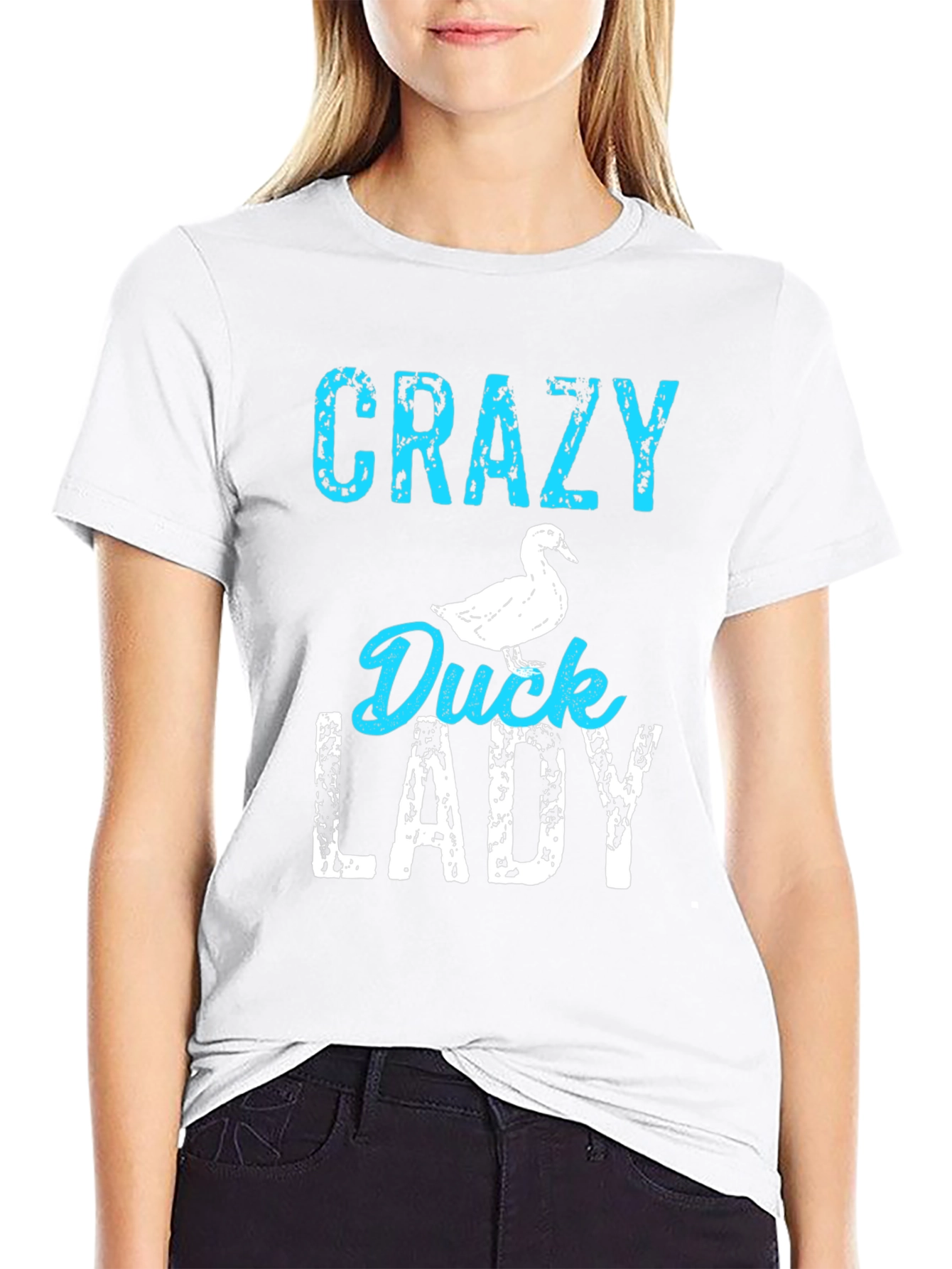 Crazy Duck Lady Graphic T-Shirt - Unisex