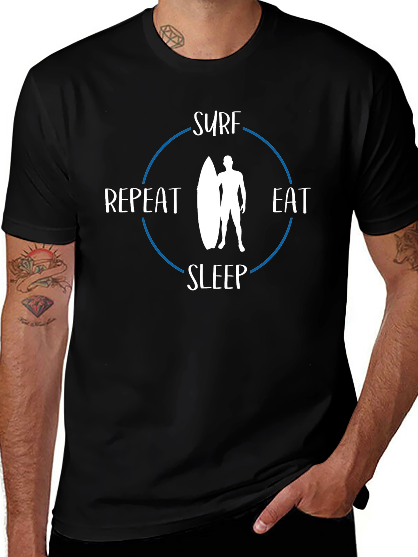 Surf Eat Sleep Repeat Graphic T-Shirt