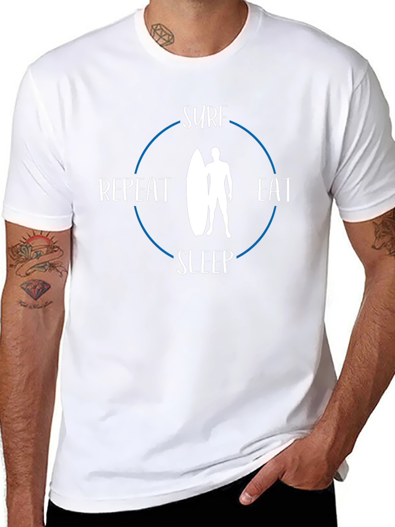 Surf Eat Sleep Repeat Graphic T-Shirt