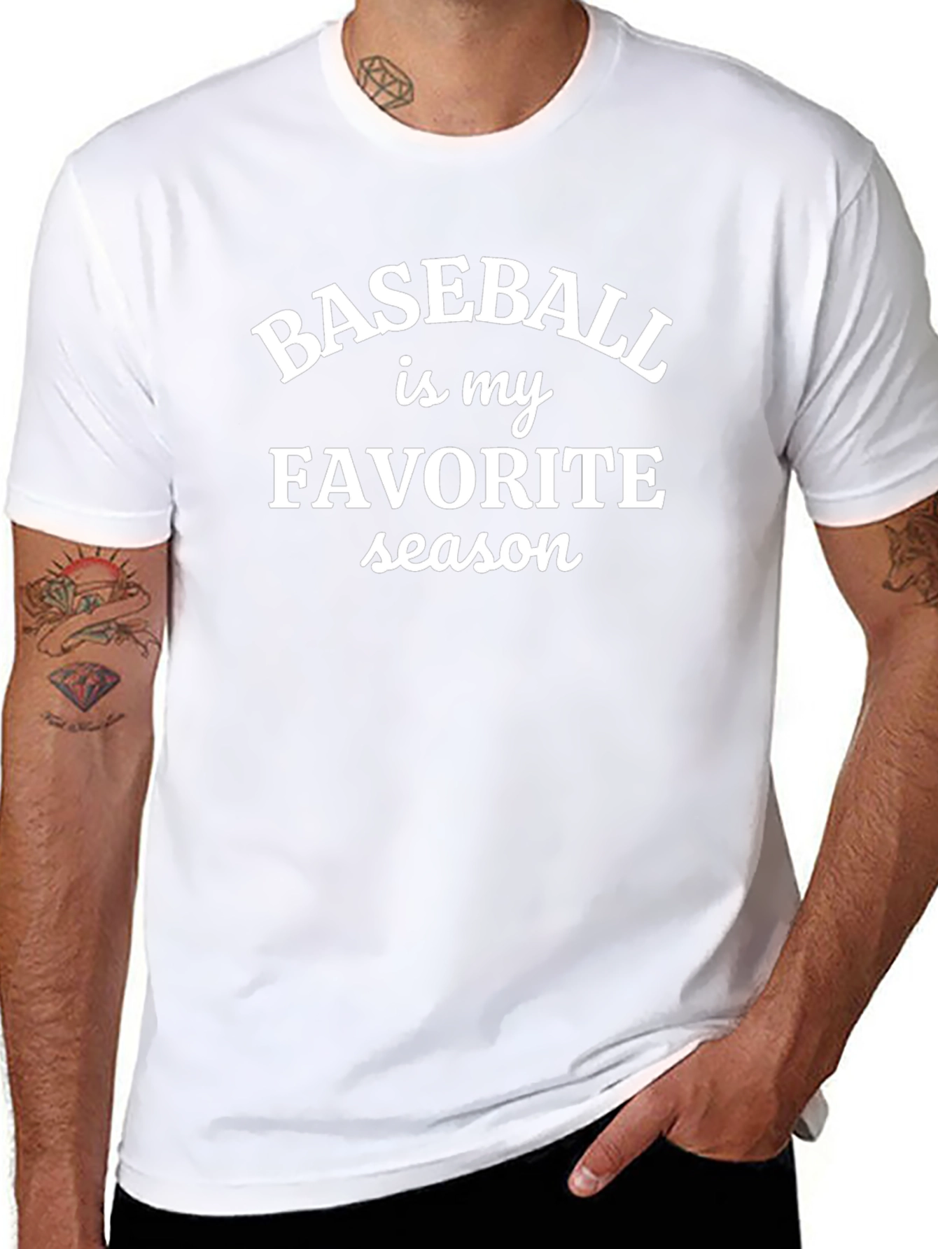 Baseball is My Favorite Season Black T-Shirt