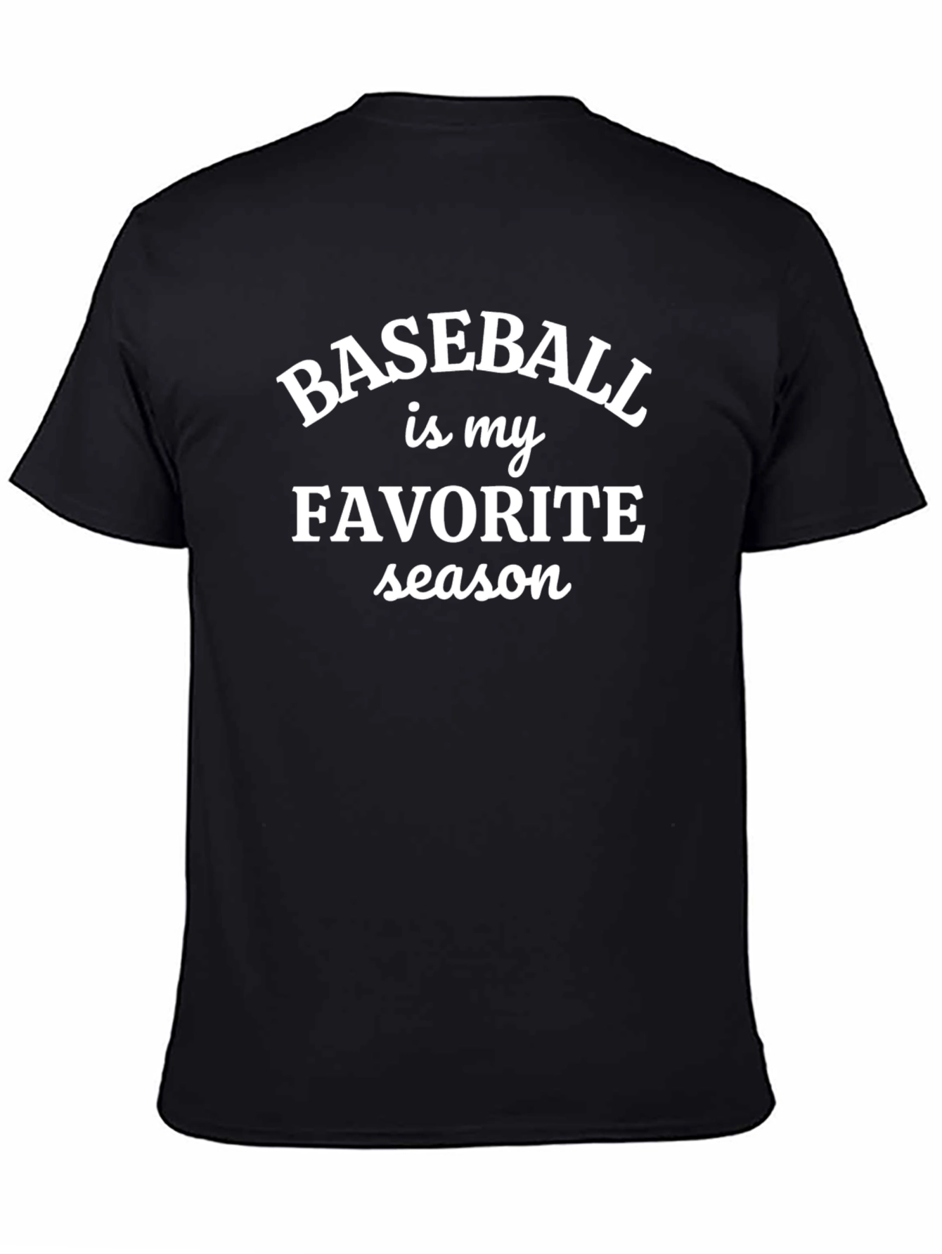 Baseball is My Favorite Season Black T-Shirt