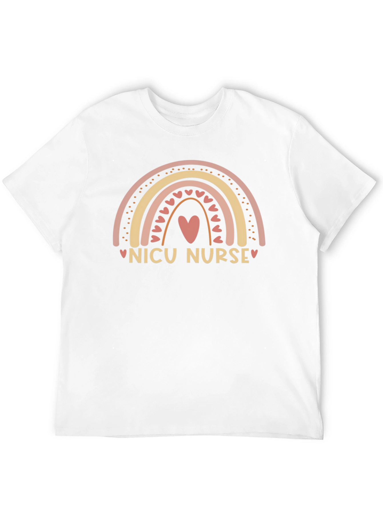 NICU Nurse Rainbow Heart T-Shirt