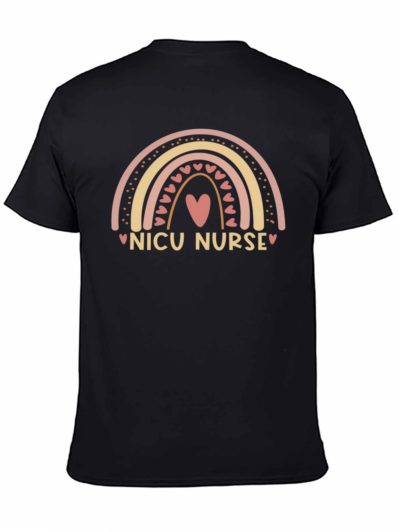 NICU Nurse Rainbow Heart T-Shirt