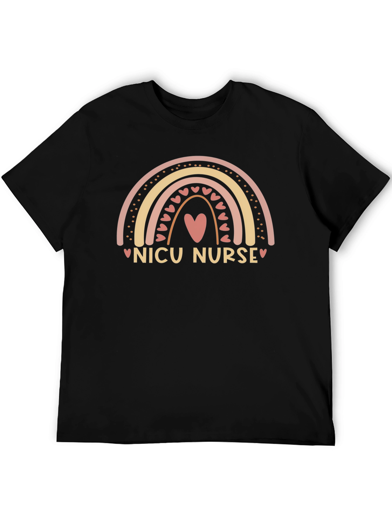 NICU Nurse Rainbow Heart T-Shirt