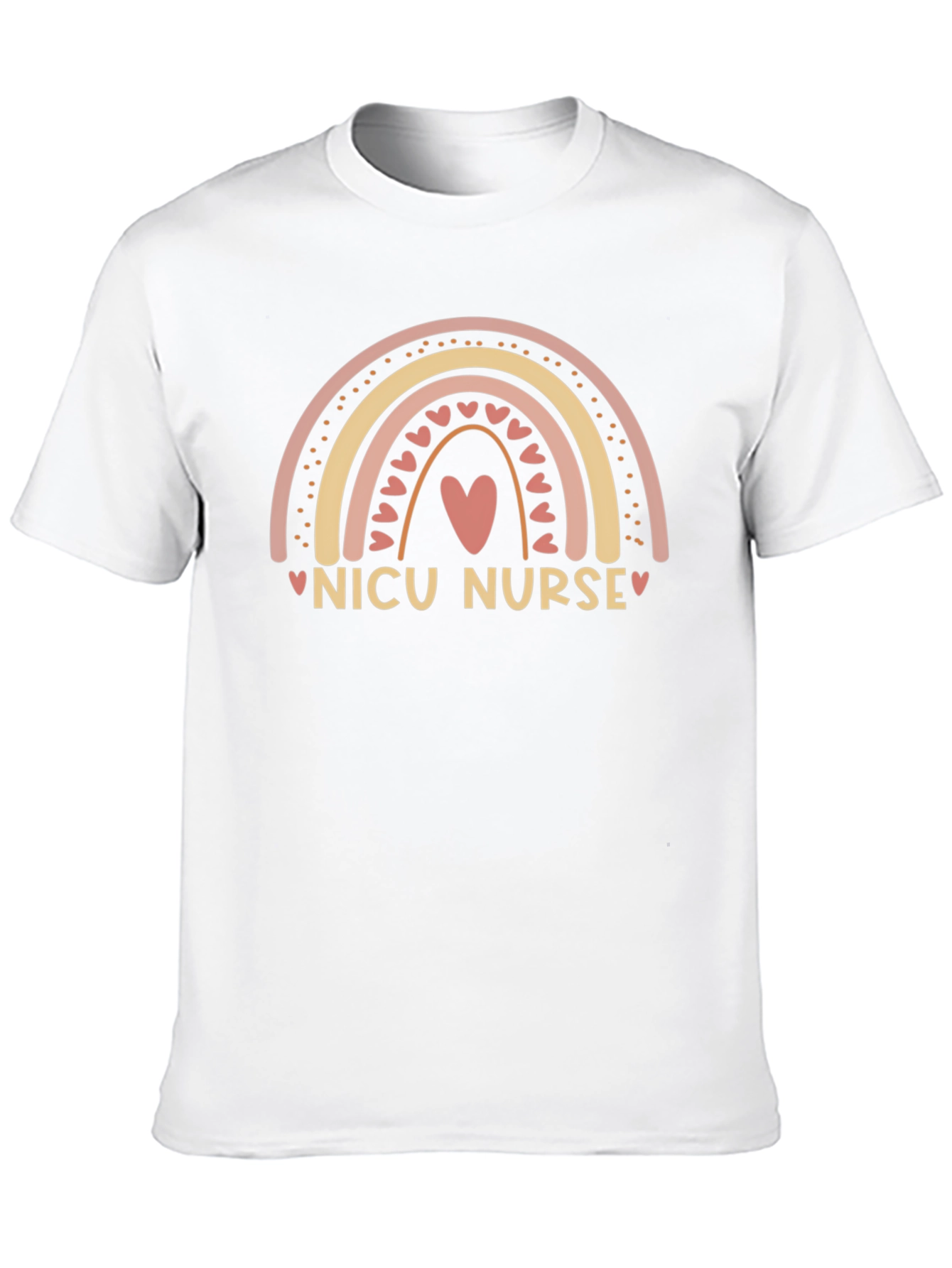 NICU Nurse Rainbow Heart T-Shirt