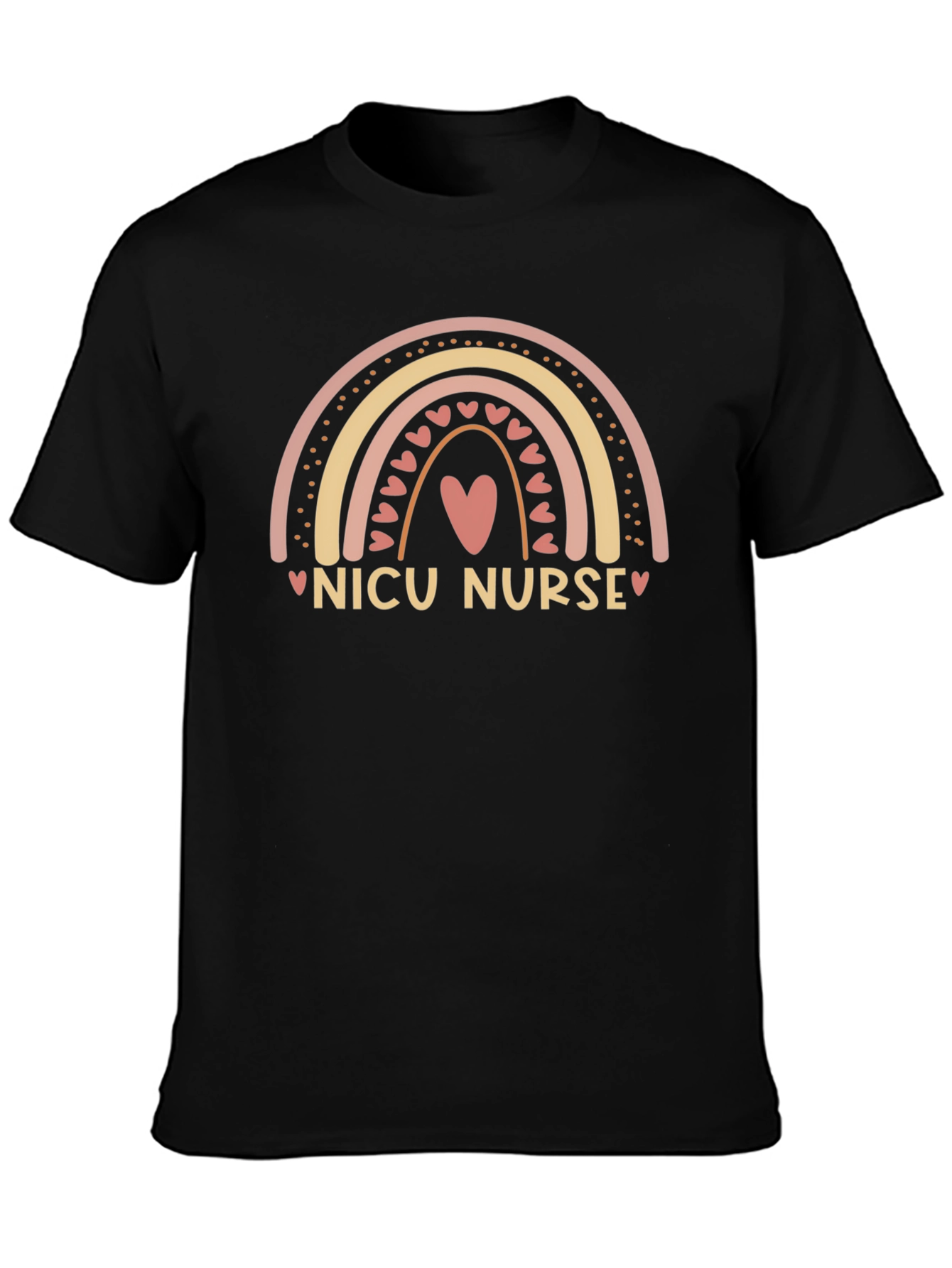 NICU Nurse Rainbow Heart T-Shirt