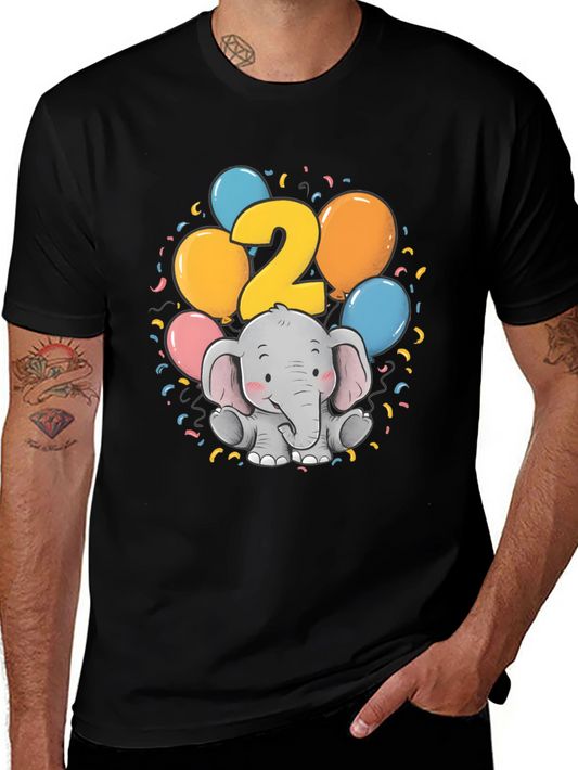 Cute Elephant 2nd Birthday T-Shirt